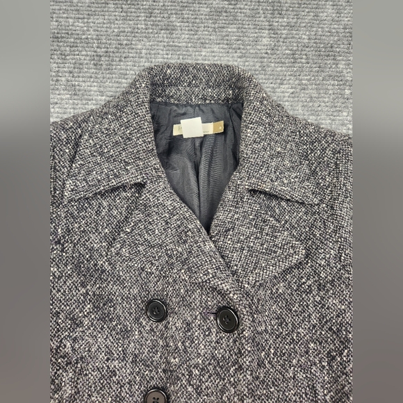 J CREW Women's PEACOAT Gray Black FLECKED Wool Blend Heavy Size Small Petite - Picture 4 of 14